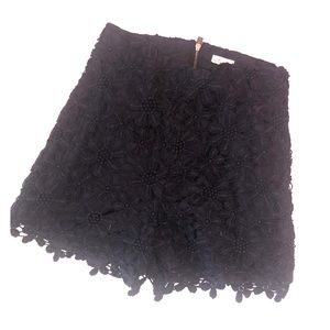 Black lace shorts